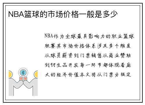 NBA篮球的市场价格一般是多少
